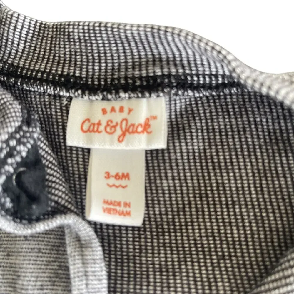 3m Onesie Lot Baby Boys Carter's Cat & Jack Sleeper Blue Grey Preowned Casual